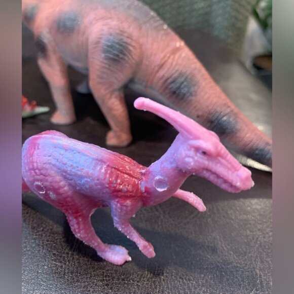 Prehistoric Parasaurolophus Toy Dinosaur, Plastic Vinyl Child’s Toy - Picture 4 of 6